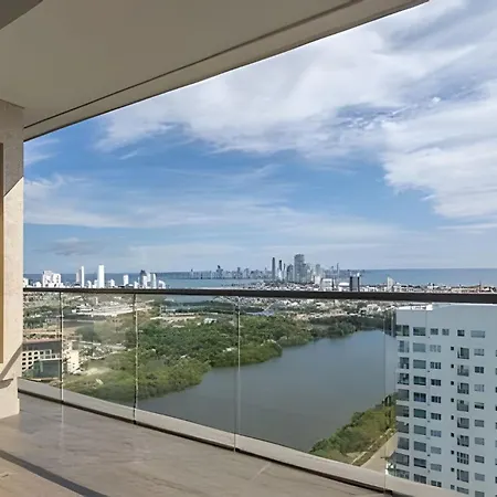 Exclusivo 1br Apt, Vista Al Mar&centro Cartagena